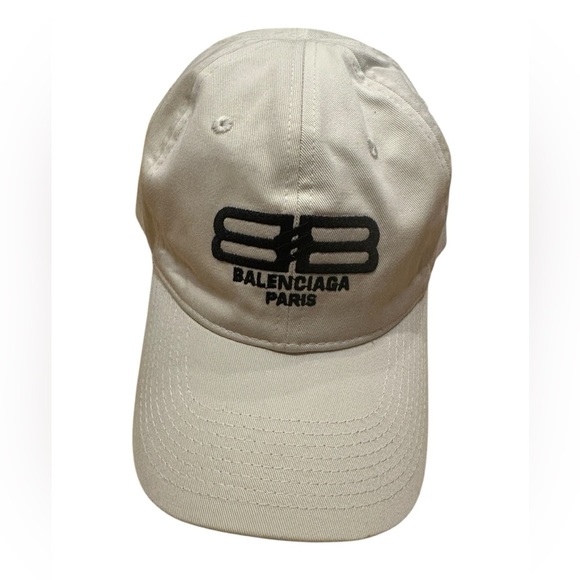 Balenciaga Other - Balenciaga White Adjustable Baseball Cap